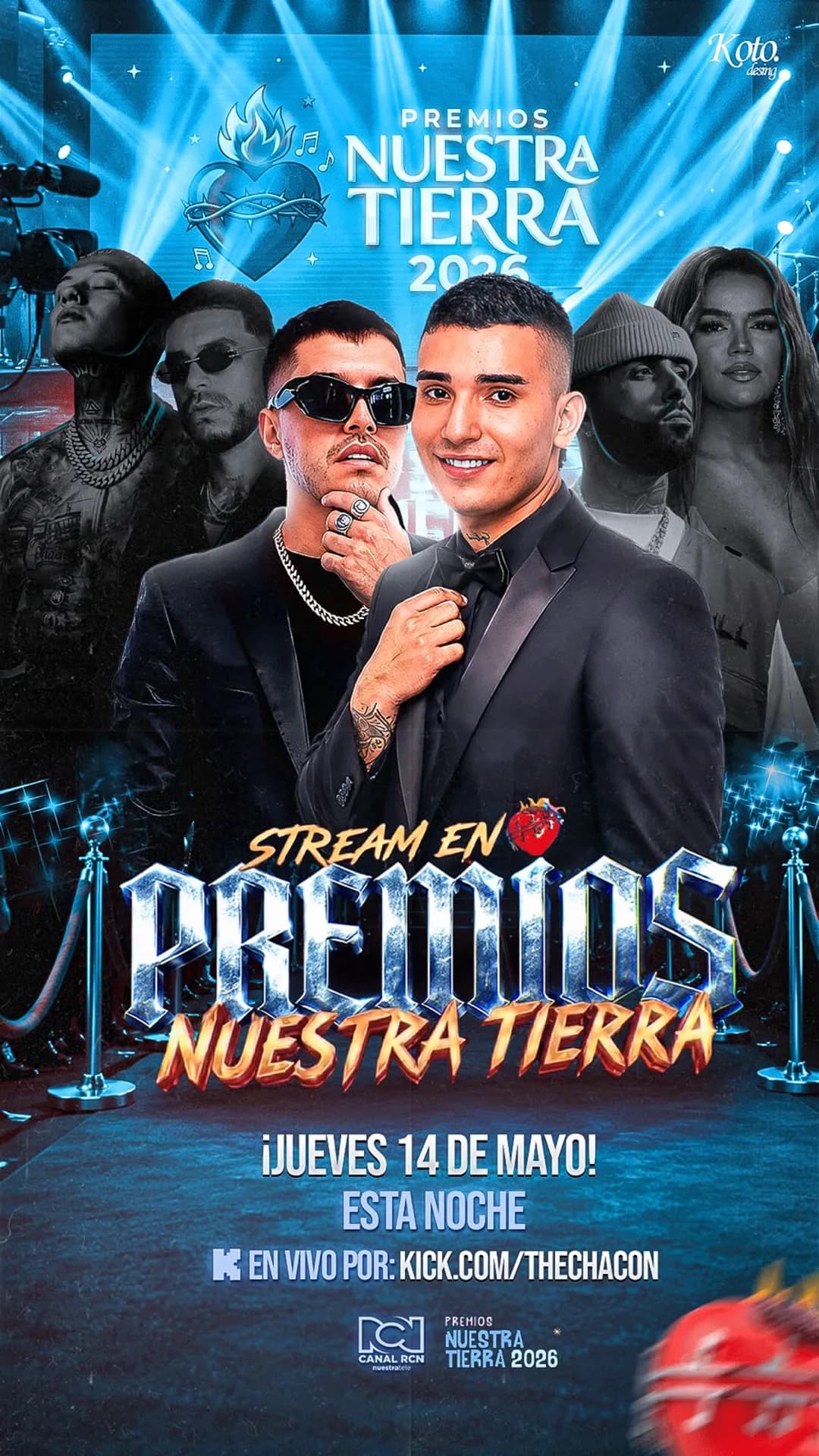Afiche del stream de los Premios Nuestra Tierra 2026